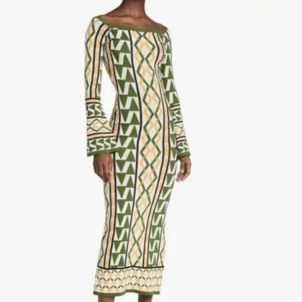 Misa Jaquette Figure Hugging Knit Mini Dress - image 1